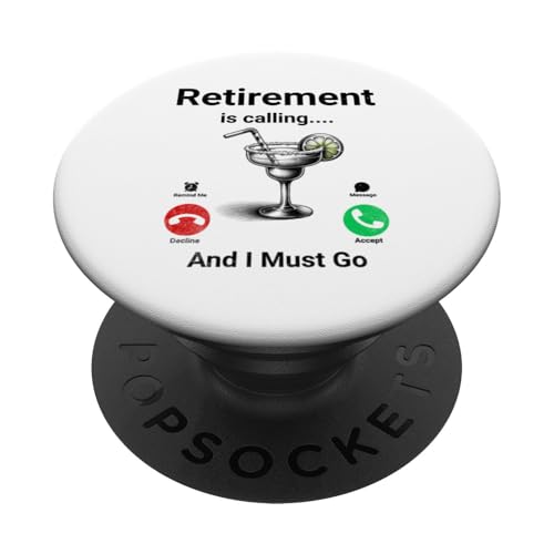 Der Ruhestand ruft und ich muss lustig werden PopSockets Klebender PopGrip von Retirement Incoming Call