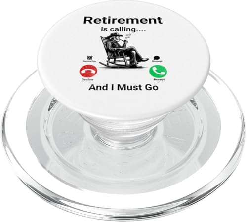 Der Ruhestand ruft und ich muss lustig werden PopSockets PopGrip für MagSafe von Retirement Incoming Call