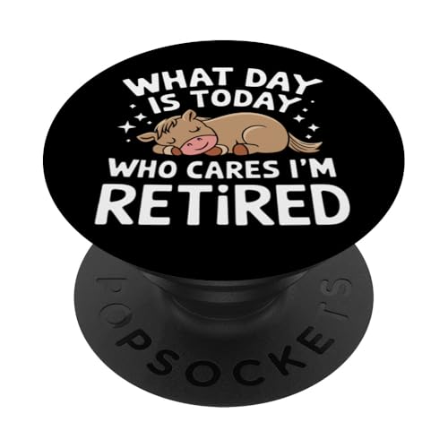 Ruhestand Welcher Tag ist heute Wen kümmert es, dass ich im Ruhestand bin PopSockets Klebender PopGrip von Retirement Retired Pensioner Retiree