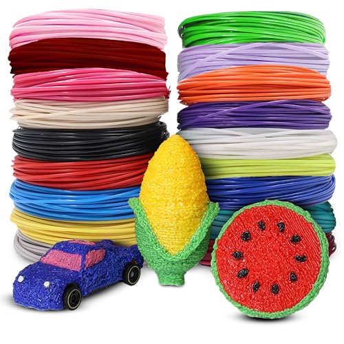 Retoo 3D Stift Filament PLA mit 20 verschiedenen Farben und 100M Länge, Professional 3D Print und Druck Pen Set für Kinder, 3D-Stift 1.75mm,Geschenke für Mädchen und Jungen,Geeignet für Alle 3D-Stifte von Retoo