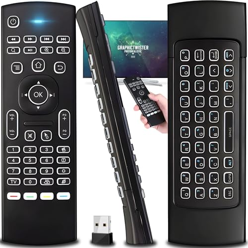 Retoo Air Mouse Remote mit Tastatur 2.4 GHz Tragbare Kabellose Maus Controller Universal Ideale Fernbedienung für Windows XP Vista 7 MAC Linux Android für PC Laptop Android TV Box Smart TV von Retoo