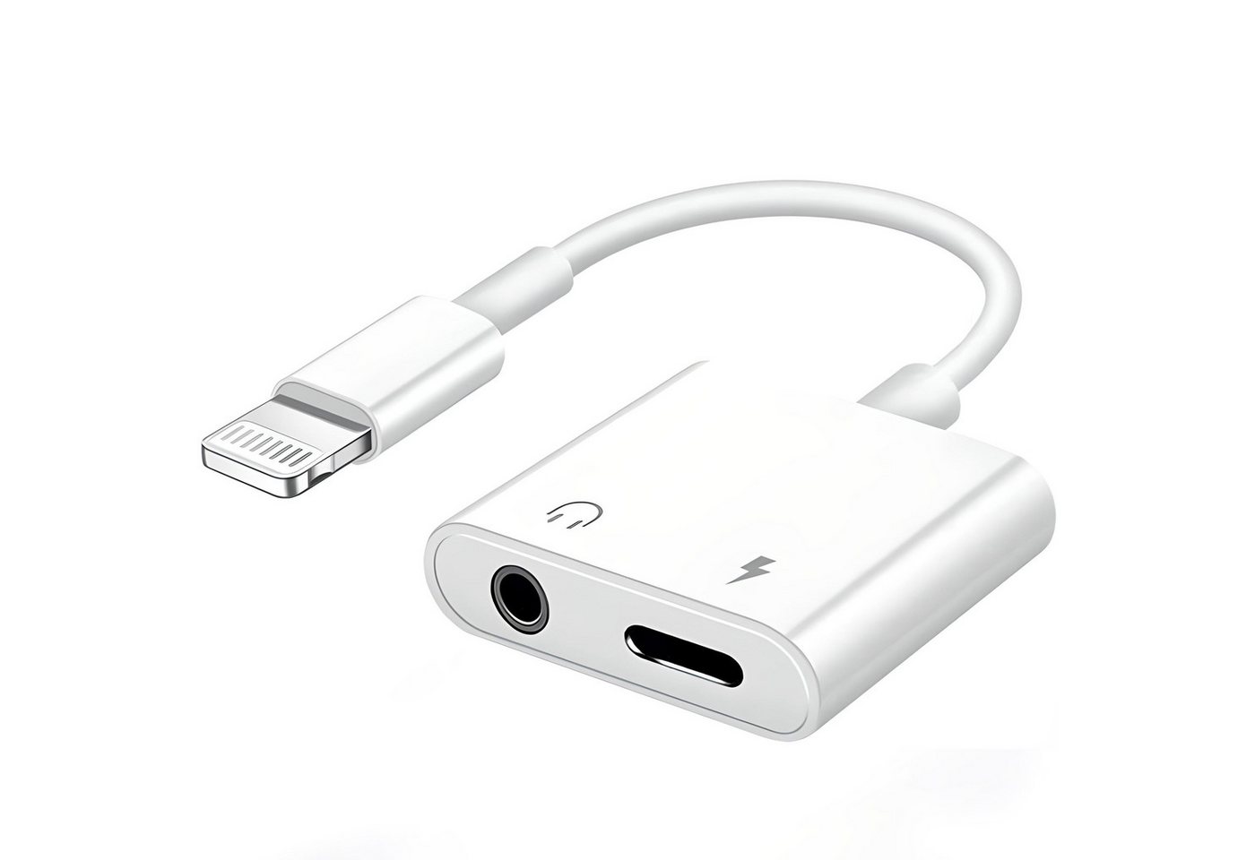 Retoo Audio Adapter für Apple IPhone Splitter auf Klinke 3,5mm Kopfhörer Adapter, Plug&Play: YES, iPhone 5-14, für Telefon: 5V, für Pad: 10-12V von Retoo