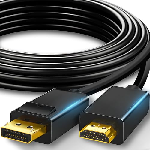 Retoo DisplayPort auf HDMI-Adapter, 4K Display port auf HDMI-Konverter, Adapter zu HDMI Buchse kompatibel mit HDTV, Monitor, Projektor, Desktop, Surface, Bildschirmkabel 1.8M, Schwarz Retoo DisplayPort auf HDMI-Adapter, 4K Display port auf HDMI-Konverter, Adapter zu HDMI Buchse kompatibel mit HDTV, Monitor, Projektor, Desktop, Surface, Bildschirmkabel 1.8M, Schwarz von Retoo