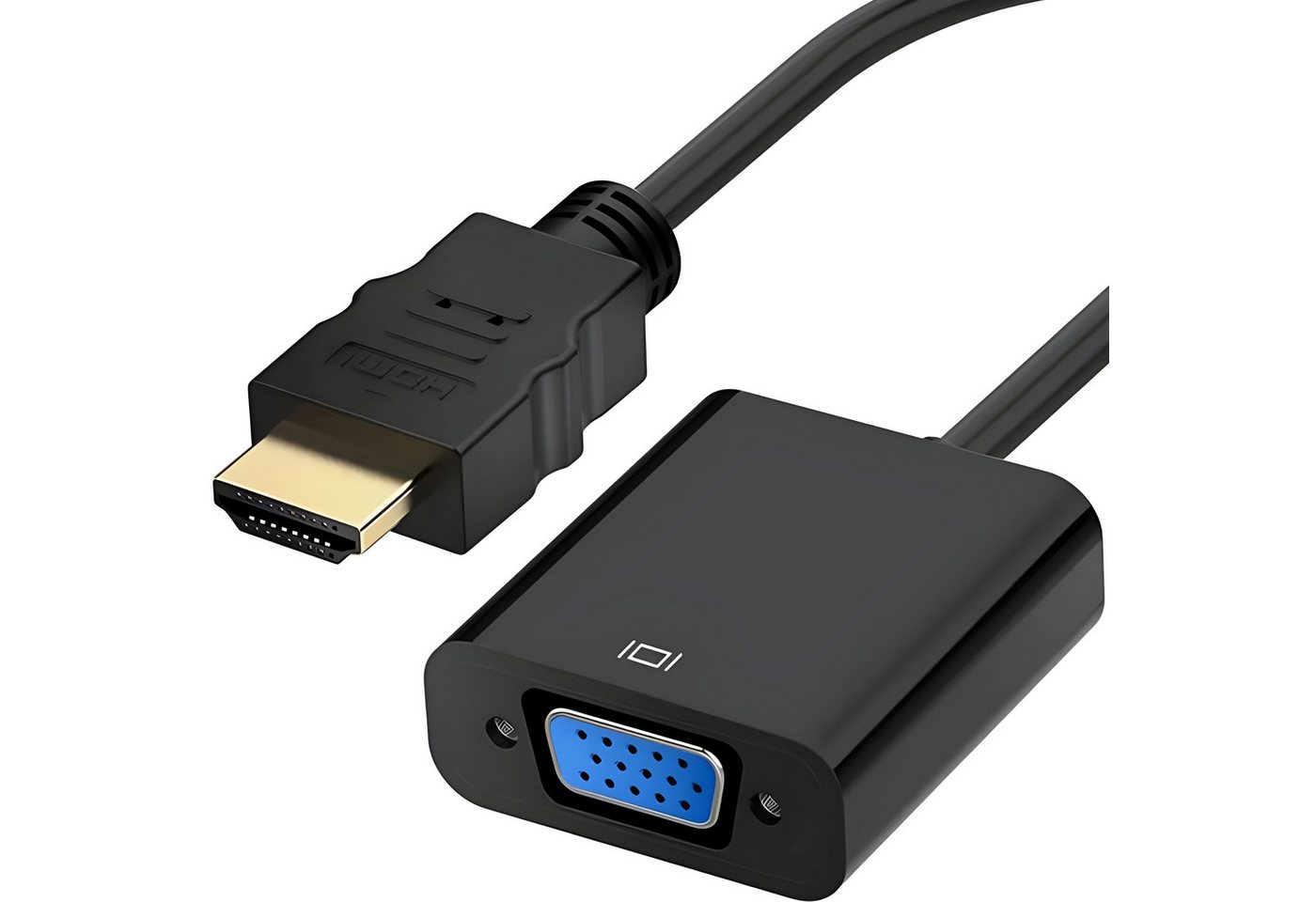Retoo HDMI auf VGA Adapter D-Sub 15-polig Konverter Full HD 1080p Kabel Adapter HDMI-Anschluss zu VGA/SVGA D-Sub-Buchse, Bietet kristallklares Bild, 1080p-Auflösung, Einfacher Gebrauch von Retoo