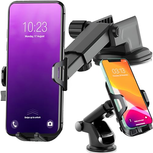 Retoo Handyhalterung Auto mit 360°Drehbar und Saugnapf Handyhalter KFZ Halterung für Smartphone Samsung LG iPhone Huawei Xiaomi Armaturenbrett Scheibe Halter navi Universal Handy von Retoo