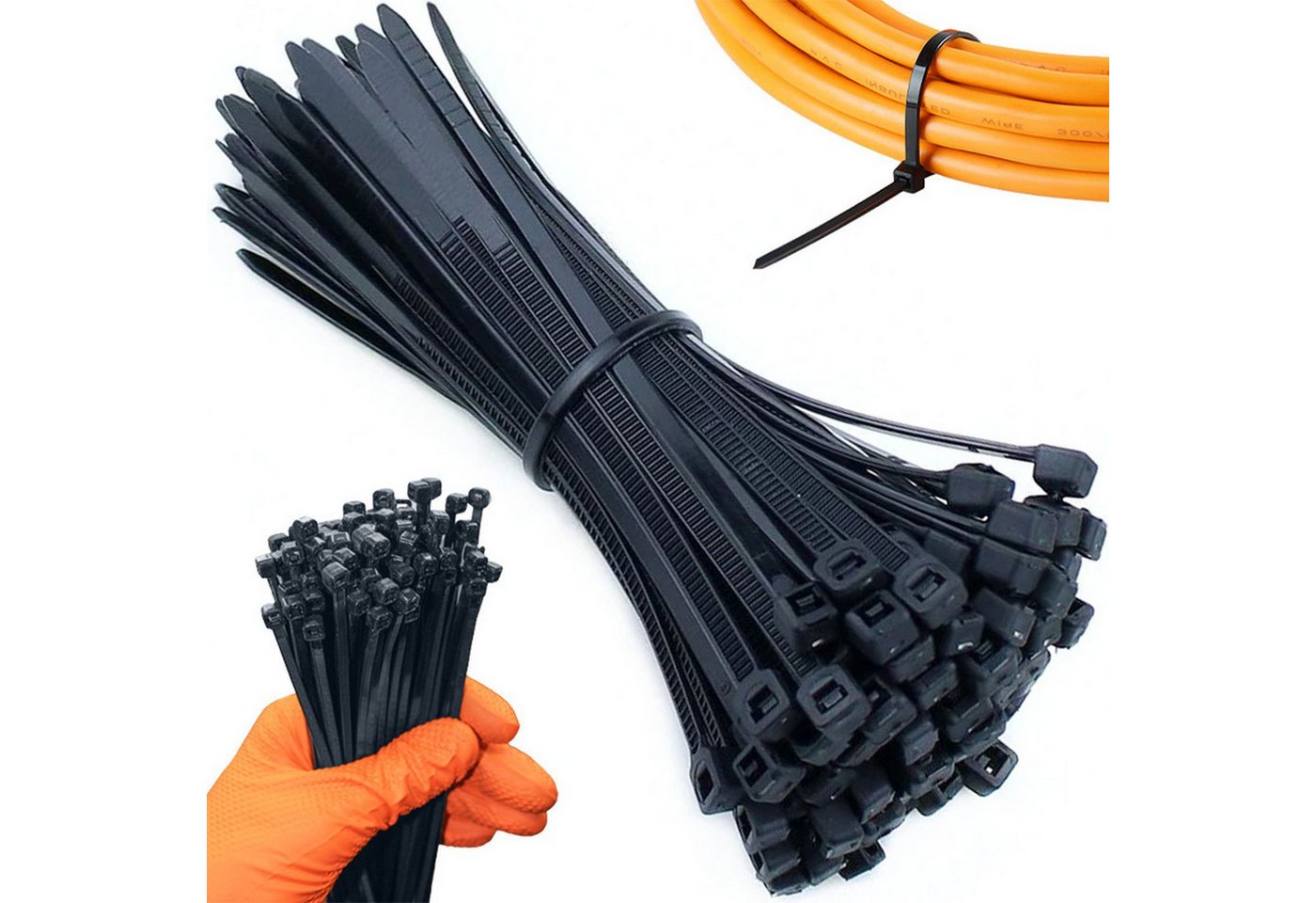 Retoo Kabelbinder Kabelbinder 100 Stück 100 x 2,5 mm Stabiles Nylon UV Beständig (100 Stück Schlauchschellen 2,5 x 100 mm) Sicher in der Anwendung, Breites Anwendungsspektrum, Hochwertiges von Retoo