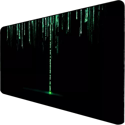 Retoo Mauspad Gaming Groß 90 x 40, Schreibtischunterlage mit Motiv, Tischunterlage Large Size, rutschfest, Verbessert Präzision und Geschwindigkeit XXL, Spezielle Oberfläche, Mousepad Schwarz von Retoo