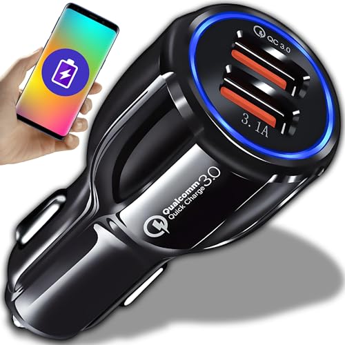 Retoo Mini Autoladegerät USB 15W 3.1A Ladegerät Zigarettenanzünder, Adapter Auto Zubehör, Duales USB-Autoladegerät, Kompatibel mit Phone Pro Max, Tablet, Samsung, Laptops, AirPods, Switch von Retoo