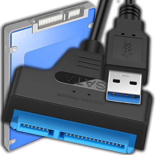 Retoo SATA auf USB Adapter USB 3.0 auf 2,5 Zoll SATA Port Konverter Externer und Kabel für 2,5 Zoll SSD/HDD Festplatte von Retoo