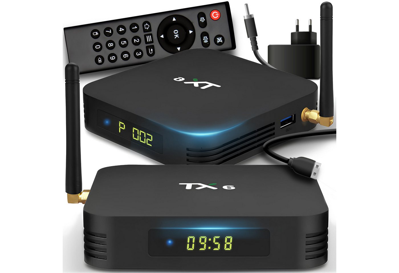 Retoo Streaming-Box TV Box MediaPlayer 4/32 GB Fernbedienung HD Streaming USB 3.0 Smart, (set, Smart-TV-Box, Netzteil, HDMI Kabel, Fernbedienung, Anleitung Deutsch), Benutzerfreundlichkeit, Geschwindigkeit und Leistung von Retoo