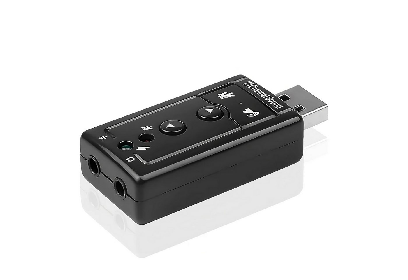 Retoo USB 7.1 Externe Soundkarte Adapter Audio Surround Sound Computer PC Soundkarte 3D-Surround3D-Surround, Mikrofoneingänge, Kopfhörereingang, Systemsimulation, Stromversorgung von Retoo