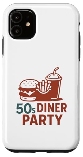 50er Jahre Diner Party Retro Burger Pommes Frites Milchshake Hülle für iPhone 11 50er Jahre Diner Party Retro Burger Pommes Frites Milchshake Hülle für iPhone 11 von Retro 50s Party Cool Vibes