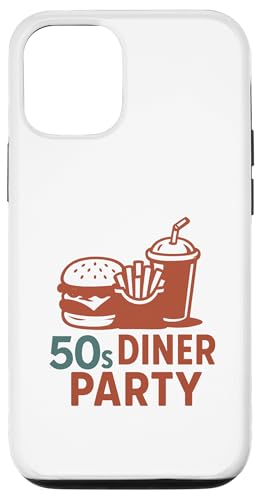 50er Jahre Diner Party Retro Burger Pommes Frites Milchshake Hülle für iPhone 12/12 Pro 50er Jahre Diner Party Retro Burger Pommes Frites Milchshake Hülle für iPhone 12/12 Pro von Retro 50s Party Cool Vibes