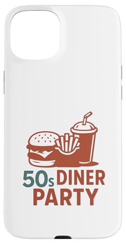 50er Jahre Diner Party Retro Burger Pommes Frites Milchshake Hülle für iPhone 15 Plus 50er Jahre Diner Party Retro Burger Pommes Frites Milchshake Hülle für iPhone 15 Plus von Retro 50s Party Cool Vibes