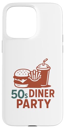 50er Jahre Diner Party Retro Burger Pommes Frites Milchshake Hülle für iPhone 15 Pro Max 50er Jahre Diner Party Retro Burger Pommes Frites Milchshake Hülle für iPhone 15 Pro Max von Retro 50s Party Cool Vibes