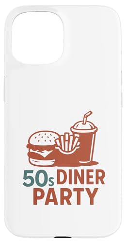 50er Jahre Diner Party Retro Burger Pommes Frites Milchshake Hülle für iPhone 15 50er Jahre Diner Party Retro Burger Pommes Frites Milchshake Hülle für iPhone 15 von Retro 50s Party Cool Vibes