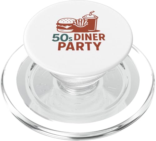 50er Jahre Diner Party Retro Burger Pommes Frites Milchshake PopSockets PopGrip für MagSafe 50er Jahre Diner Party Retro Burger Pommes Frites Milchshake PopSockets PopGrip für MagSafe von Retro 50s Party Cool Vibes