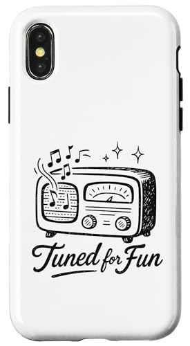 Gestimmt für lustige Retro-Radiomusik der 50er Jahre Hülle für iPhone X/XS Gestimmt für lustige Retro-Radiomusik der 50er Jahre Hülle für iPhone X/XS von Retro 50s Party Cool Vibes