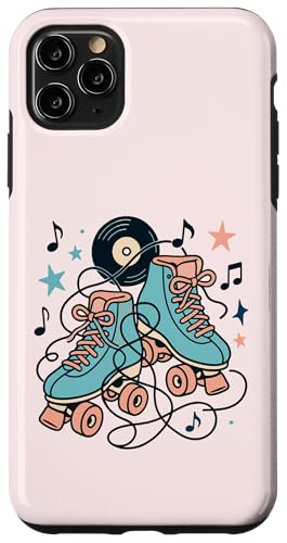 Retro 50er Jahre Rollschuhe und Vinyl Musik Hülle für iPhone 11 Pro Max Retro 50er Jahre Rollschuhe und Vinyl Musik Hülle für iPhone 11 Pro Max von Retro 50s Party Cool Vibes