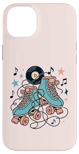 Retro 50er Jahre Rollschuhe und Vinyl Musik Hülle für iPhone 14 Plus Retro 50er Jahre Rollschuhe und Vinyl Musik Hülle für iPhone 14 Plus von Retro 50s Party Cool Vibes