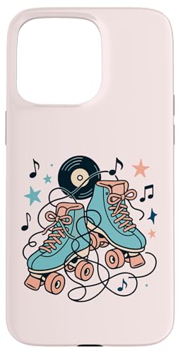 Retro 50er Jahre Rollschuhe und Vinyl Musik Hülle für iPhone 15 Pro Max Retro 50er Jahre Rollschuhe und Vinyl Musik Hülle für iPhone 15 Pro Max von Retro 50s Party Cool Vibes