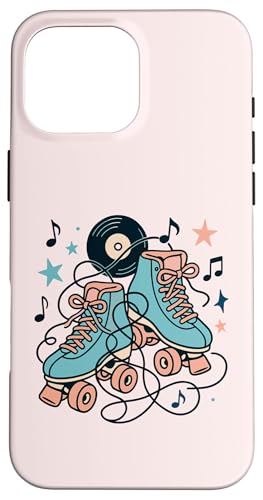 Retro 50er Jahre Rollschuhe und Vinyl Musik Hülle für iPhone 16 Pro Max Retro 50er Jahre Rollschuhe und Vinyl Musik Hülle für iPhone 16 Pro Max von Retro 50s Party Cool Vibes