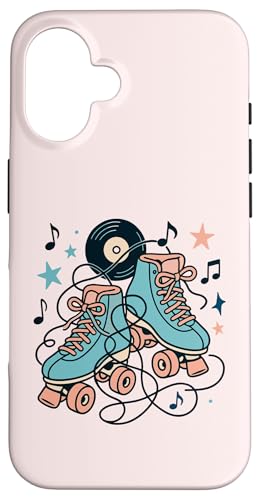 Retro 50er Jahre Rollschuhe und Vinyl Musik Hülle für iPhone 16 Retro 50er Jahre Rollschuhe und Vinyl Musik Hülle für iPhone 16 von Retro 50s Party Cool Vibes