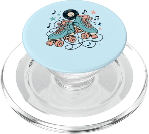 Retro 50er Jahre Rollschuhe und Vinyl Musik PopSockets PopGrip für MagSafe Retro 50er Jahre Rollschuhe und Vinyl Musik PopSockets PopGrip für MagSafe von Retro 50s Party Cool Vibes