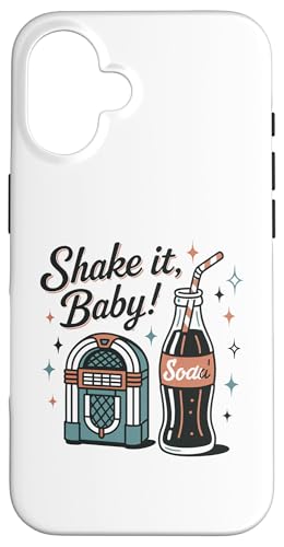 Shake! It Baby Retro 50er Jahre Jukebox Soda Hülle für iPhone 16 Shake! It Baby Retro 50er Jahre Jukebox Soda Hülle für iPhone 16 von Retro 50s Party Cool Vibes
