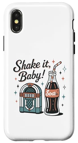 Shake! It Baby Retro 50er Jahre Jukebox Soda Hülle für iPhone X/XS Shake! It Baby Retro 50er Jahre Jukebox Soda Hülle für iPhone X/XS von Retro 50s Party Cool Vibes