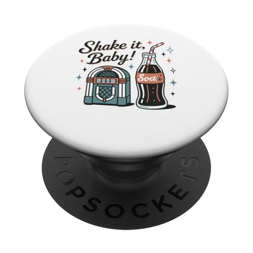 Shake! It Baby Retro 50er Jahre Jukebox Soda PopSockets Klebender PopGrip Shake! It Baby Retro 50er Jahre Jukebox Soda PopSockets Klebender PopGrip von Retro 50s Party Cool Vibes