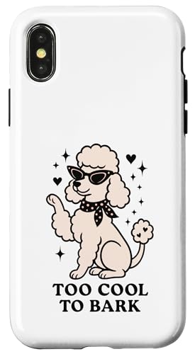 Too Cool To Bark Retro 50er Pudel Vibes Hülle für iPhone X/XS Too Cool To Bark Retro 50er Pudel Vibes Hülle für iPhone X/XS von Retro 50s Party Cool Vibes