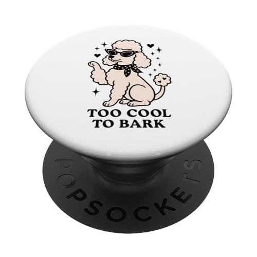 Too Cool To Bark Retro 50er Pudel Vibes PopSockets Klebender PopGrip Too Cool To Bark Retro 50er Pudel Vibes PopSockets Klebender PopGrip von Retro 50s Party Cool Vibes