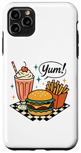 Yum Retro Diner Burger Milkshake Fries 50er Jahre Hülle für iPhone 11 Pro Max Yum Retro Diner Burger Milkshake Fries 50er Jahre Hülle für iPhone 11 Pro Max von Retro 50s Party Cool Vibes