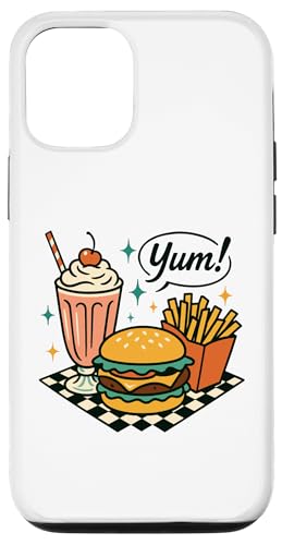 Yum Retro Diner Burger Milkshake Fries 50er Jahre Hülle für iPhone 12/12 Pro Yum Retro Diner Burger Milkshake Fries 50er Jahre Hülle für iPhone 12/12 Pro von Retro 50s Party Cool Vibes