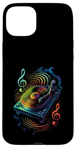 Vinyl Retro DJ Bunte Rillen Hülle für iPhone 15 Plus von Retro 60s Soul