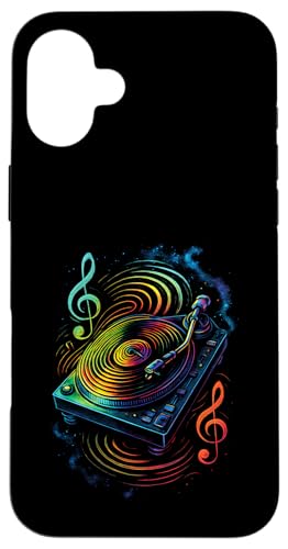 Vinyl Retro DJ Bunte Rillen Hülle für iPhone 16 Plus Vinyl Retro DJ Bunte Rillen Hülle für iPhone 16 Plus von Retro 60s Soul
