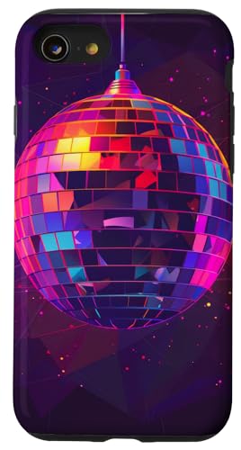 Hülle für iPhone SE (2020) / 7 / 8 Discokugel Discokugel Tanzmusik Party von Retro 70s Nightclub Funky Colorful