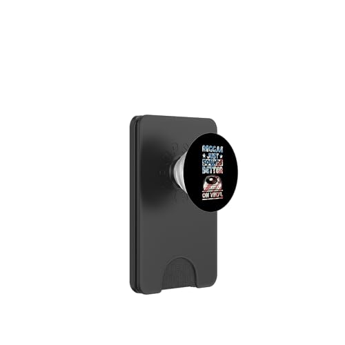 Schallplatte Love Reggae klingt auf Vinyl einfach besser PopSockets PopWallet für MagSafe von Retro Aesthetic Merch For Vinyl Record Collectors