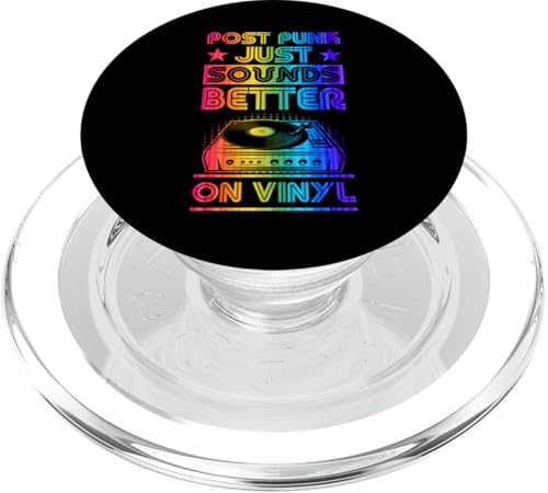 Vinyl-Schallplatte Love Post Punk klingt einfach besser auf Vinyl PopSockets PopGrip für MagSafe von Retro Aesthetic Merch For Vinyl Record Collectors