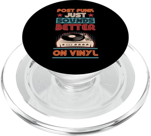 Vinyl-Schallplatte Love Post Punk klingt einfach besser auf Vinyl PopSockets PopGrip für MagSafe von Retro Aesthetic Merch For Vinyl Record Collectors
