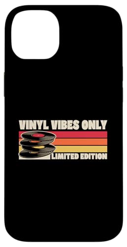 Vinyl Vibes Only Limited Edition Retro 70er Jahre Camp Style Vinyl Hülle für iPhone 14 Plus von Retro Aesthetic Merch For Vinyl Record Collectors
