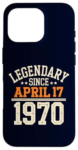 Legendär seit 17. April 1970, toller Geburtstag, lustiger Retro-Look Hülle für iPhone 16 Pro Legendär seit 17. April 1970, toller Geburtstag, lustiger Retro-Look Hülle für iPhone 16 Pro von Retro April 1970 Birthday Shirt for Men & Women