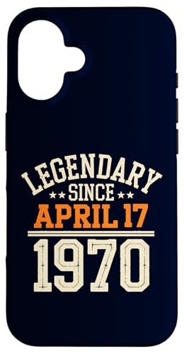 Legendär seit 17. April 1970, toller Geburtstag, lustiger Retro-Look Hülle für iPhone 16 von Retro April 1970 Birthday Shirt for Men & Women