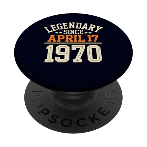 Legendär seit 17. April 1970, toller Geburtstag, lustiger Retro-Look PopSockets Klebender PopGrip Legendär seit 17. April 1970, toller Geburtstag, lustiger Retro-Look PopSockets Klebender PopGrip von Retro April 1970 Birthday Shirt for Men & Women
