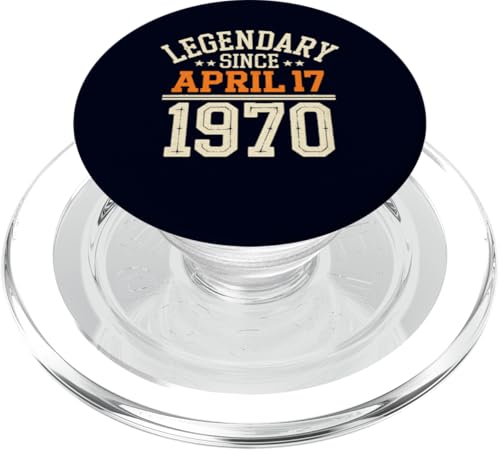 Legendär seit 17. April 1970, toller Geburtstag, lustiger Retro-Look PopSockets PopGrip für MagSafe von Retro April 1970 Birthday Shirt for Men & Women