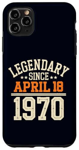 Legendär seit dem 18. April 1970, toller Geburtstag, lustiger Retro-Look Hülle für iPhone 11 Pro Max von Retro April 1970 Birthday Shirt for Men & Women