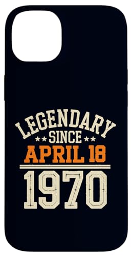 Legendär seit dem 18. April 1970, toller Geburtstag, lustiger Retro-Look Hülle für iPhone 14 Plus von Retro April 1970 Birthday Shirt for Men & Women