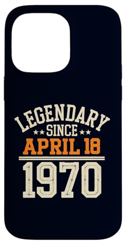Legendär seit dem 18. April 1970, toller Geburtstag, lustiger Retro-Look Hülle für iPhone 14 Pro Max von Retro April 1970 Birthday Shirt for Men & Women