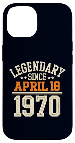 Legendär seit dem 18. April 1970, toller Geburtstag, lustiger Retro-Look Hülle für iPhone 14 von Retro April 1970 Birthday Shirt for Men & Women
